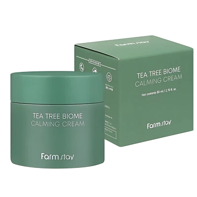 FARMSTAY Crema cu extract de arbore de ceai  TEA TREE BIOME CALMING CREAM 80ml