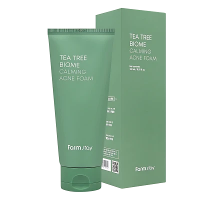 FARMSTAY Пенка для умывания с экстрактом чайного дерева  TEA TREE BIOME CALMING ACNE FOAM 180ml