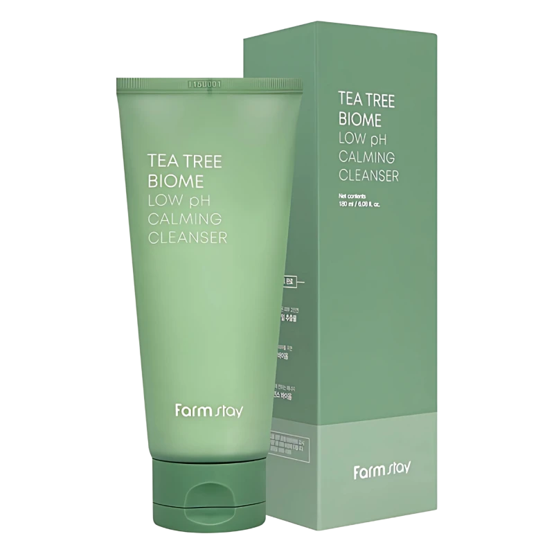 FARMSTAY Пенка для умывания с низким pH TEA TREE BIOME LOW pH CALMING CLEANSER 180ml