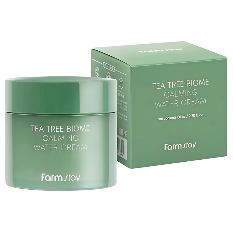 FARMSTAY  Крем с экстрактом чайного дерева TEA TREE BIOME CALMING WATER CREAM 80ml