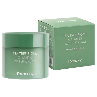 FARMSTAY Crema cu extract de arbore de ceai TEA TREE BIOME CALMING WATER CREAM 80ml