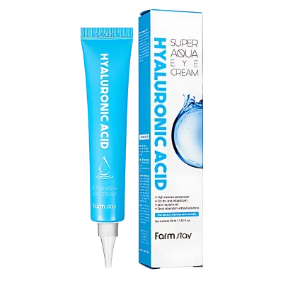 FARMSTAY Крем для кожи вокруг глаз с гиалуроновой кислотой HYALUROLIC ACID SUPER AQUA EYE CREAM 45ml