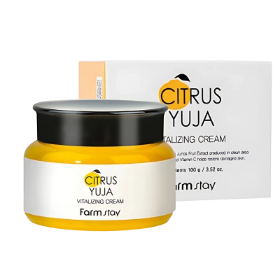 FARMSTAY Crema pentru fata, gat si decolteu CITRUS YUJA VITALIZING CREAM 100g