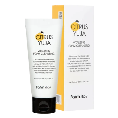 FARMSTAY Пенка для умывания с экстрактом юдзу CITRUS YUJA VITALIZING FOAM CLEANSING 100ml