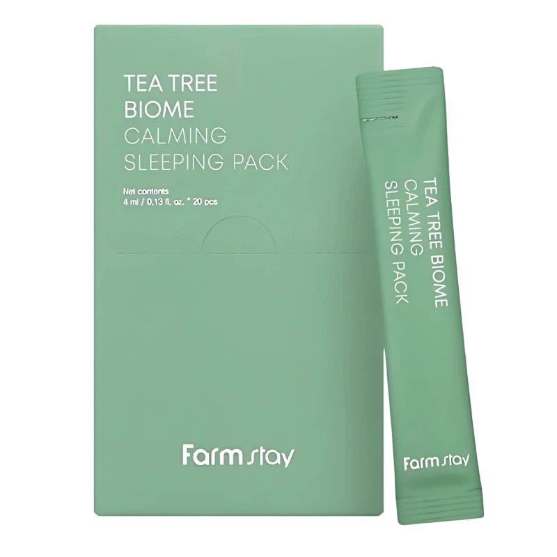 FARMSTAY Ночная маска с экстрактом чайного дерева TEA TREE BIOME CALMING SLEEPING PACK 4ml*20