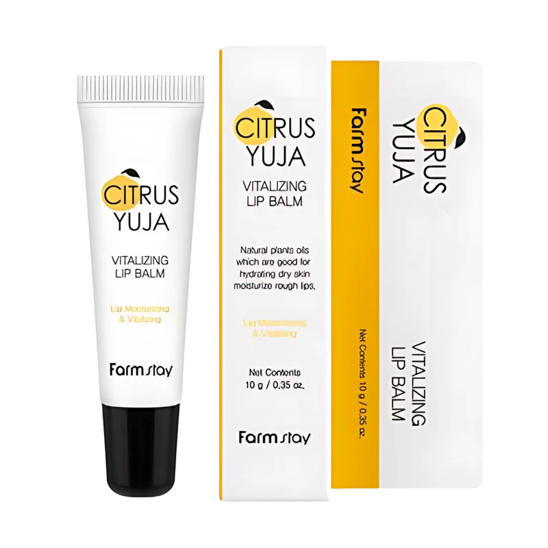 FARMSTAY Balsam pentru buze cu extract de Yuzu CITRUS YUJA VITALIZING LIP BALM 10g