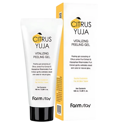 FARMSTAY Пилинг-гель для лица  с экстрактом юдзу CITRUS YUJA VITALIZING PEELING GEL 100ml