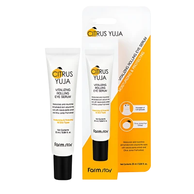 FARMSTAY Cыворотка для век  с экстрактом юдзу CITRUS YUJA VITALIZING ROLLING EYE SERUM 25ml