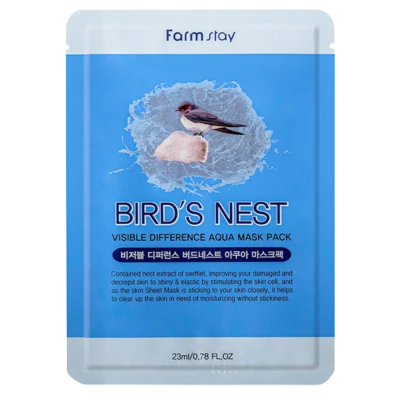 FARMSTAY Masca pentru fata VISIBLE DIFFERENCE MASK SHEET BIRDS NEST AQUA 23ml