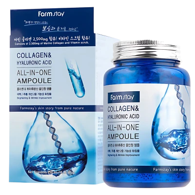 FARMSTAY Ампульная сыворотка COLLAGEN & HYALURONIC ACID ALL-IN-ONE AMPOULE 250ml