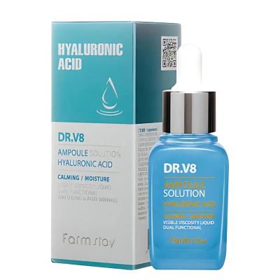 FARMSTAY Ампульная сыворотка DR-V8 AMPOULE SOLUTION HYALURONIC ACID 30ml