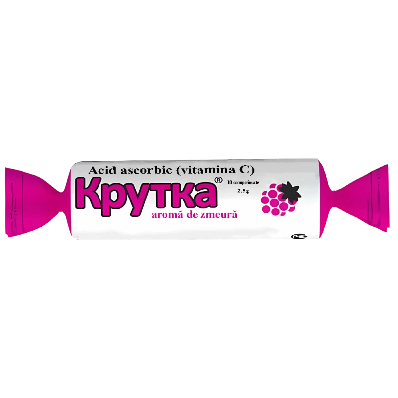 Аскорбиновая кислота с сахаром и глюкозой (малина) табл 25 мг "Крутка" N10 Аскорбиновая кислота с сахаром и глюкозой (малина) табл 25 мг "Крутка" N10