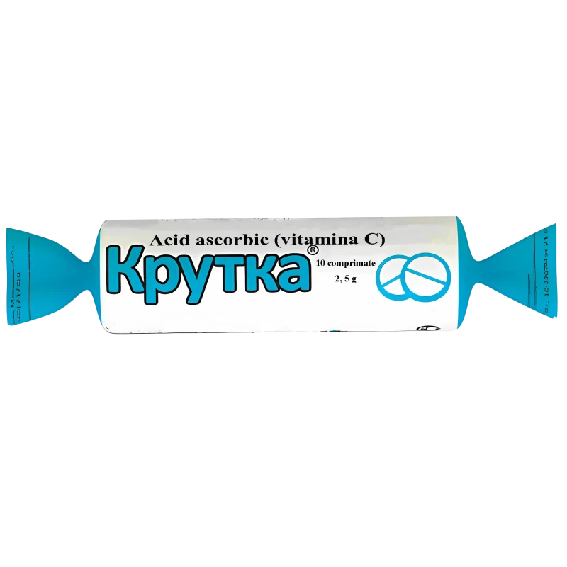 Аскорбиновая кислота с сахаром и глюкозой табл 25 мг "Крутка" N10 Аскорбиновая кислота с сахаром и глюкозой табл 25 мг "Крутка" N10