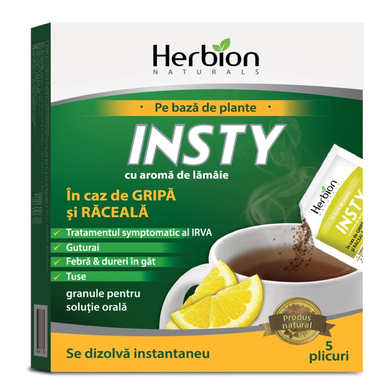 Insty cu aromă de lămâie 5,6 g granule pentru soluţie orală
