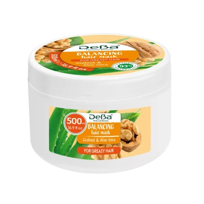 DeBa Маска для жирных волос HairMask Walnut & Aloe 500 мл DeBa Маска для жирных волос HairMask Walnut & Aloe 500 мл