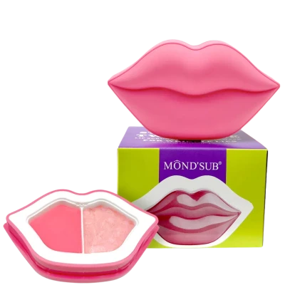 Mond'Sub Scrub+masca de noapte pentru buze Strawberry Two in one Lip Scrub&Lip Sleeping Mask 23g+19g
