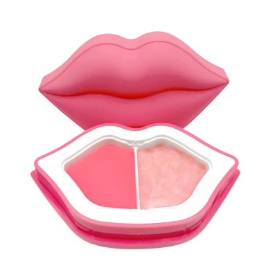 Mond'Sub Scrub+masca de noapte pentru buze Strawberry Two in one Lip Scrub&Lip Sleeping Mask 23g+19g