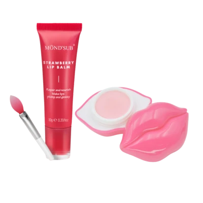 Mond'Sub Set pentru buze STRAWBERRY Lip Care Kit set 3buc
