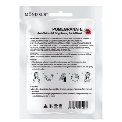 Mond'Sub Masca pentru fasa cu rodie Anti- Oxidant&Brightening Facial Mask 20ml