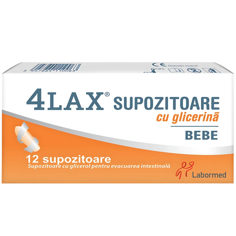 4Lax Supozitoare cu glicerina pentru copii N6x2