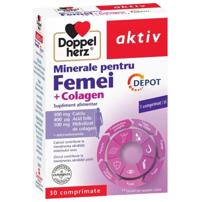Doppelherz Aktiv Minerale pentru femei + collagen comp. N30