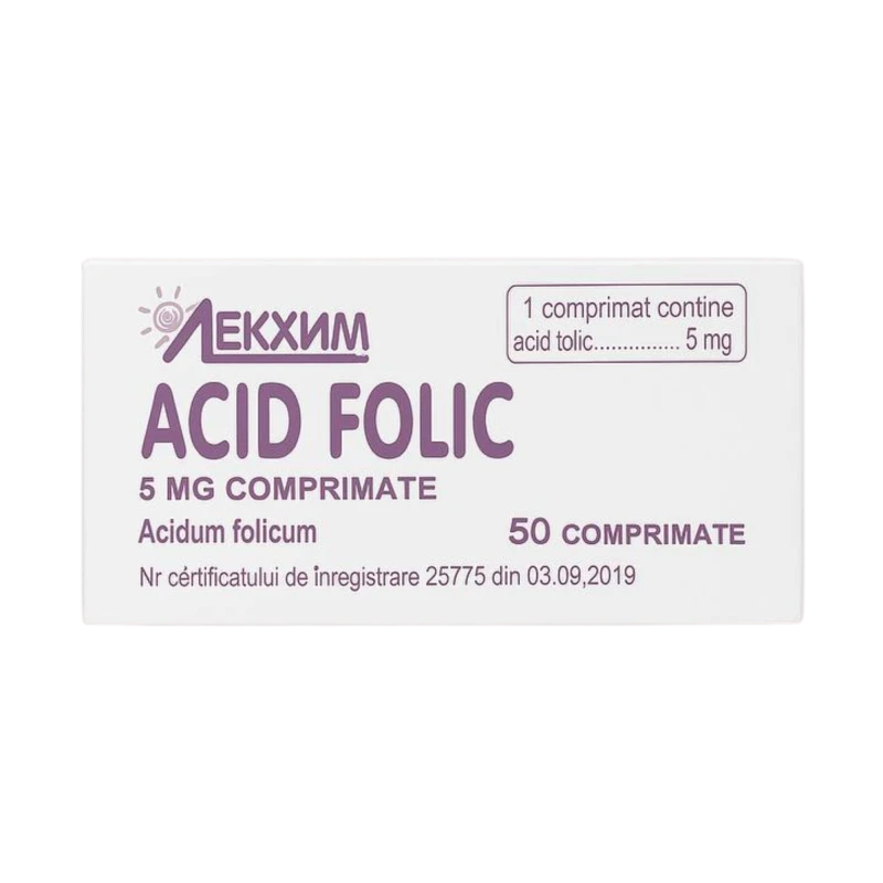 Acid folic comprimate 5 mg N50