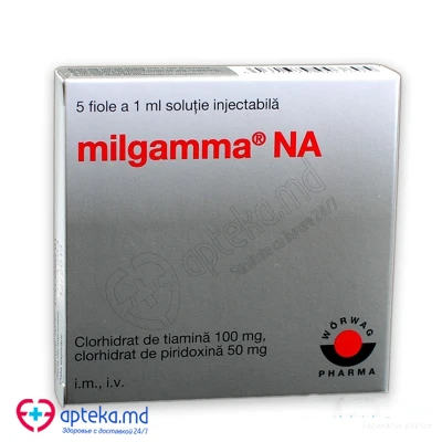 Milgamma NA sol. inj. 100 mg + 50 mg/ml 1 ml N5