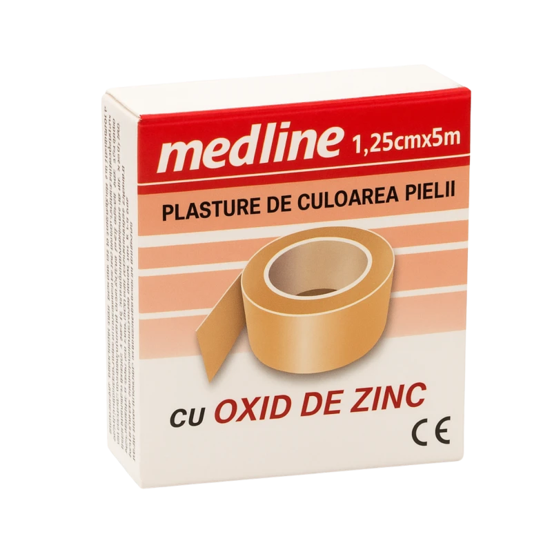 Пластырь клейкий 1,25 см x 5 м с оксидом цинка Medline