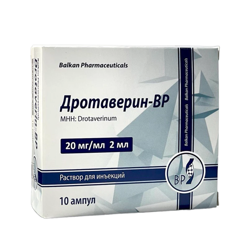 Дротаверин-BP р-р для иньекций 20 мг/мл 2 мл N5x2 Дротаверин-BP р-р для иньекций 20 мг/мл 2 мл N5x2