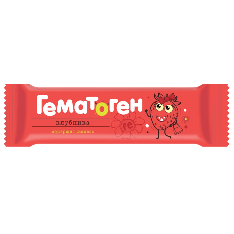 Гематоген Fe с клубникой 30 г N1