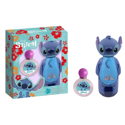 LORENAY Stitch Set cadou(apa de toaleta 50 ml+ spuma de baie+gel de dus)EDT & Bubblebath-Shampoo Fig