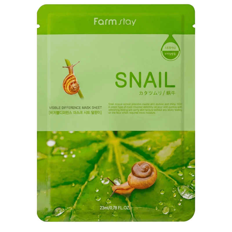 FARMSTAY Masca pentru fata cu mucina de melc Visible Difference Mask Sheet Snail 23 ml