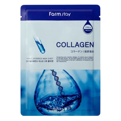 FARMSTAY Masca pentru fata cu colagen Visible Difference Mask Sheet Collagen 23 ml