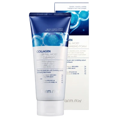 FARMSTAY Пенка для умывания  COLLAGEN WATER FULL MOIST DEEP CLEANSING FOAM 180 мл
