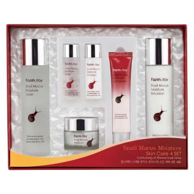 FARMSTAY Set pentru ingrejire pielei  SNAIL MUCUS MOISTURE SKIN CARE 4 SET