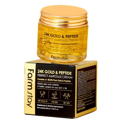 FARMSTAY Crema pentru fata 24K Gold Peptide Perfect Ampoule Cream 80 ml