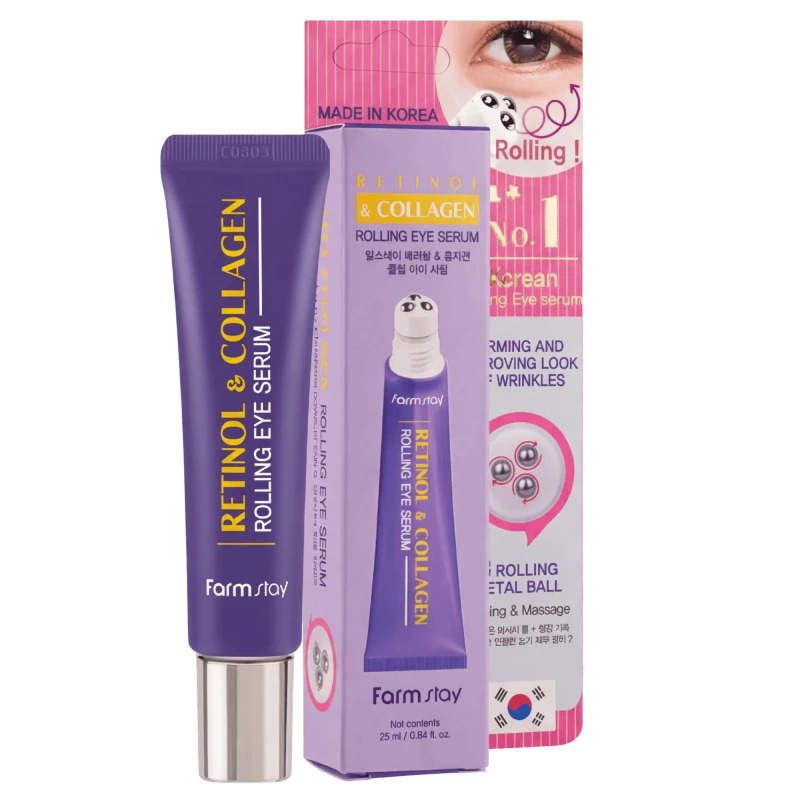 FARMSTAY Ser rolling pentru ochi cu retinol si colagen RETINOL COLLAGEN ROLLING EYESERUM 25ml