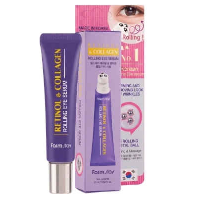 FARMSTAY Ser rolling pentru ochi cu retinol si colagen RETINOL COLLAGEN ROLLING EYESERUM 25ml
