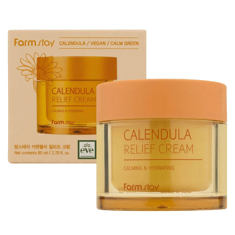 FARMSTAY Крем для лица с календулой CALENDULA RELIEF CREAM 80 мл