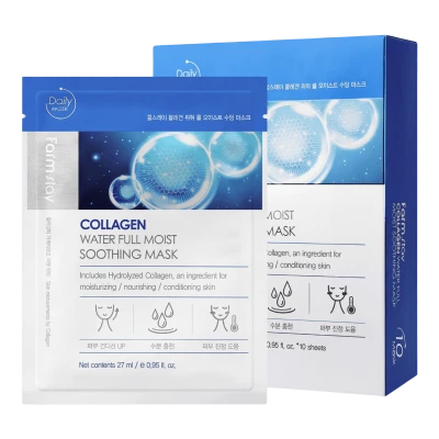 FARMSTAY Маска для лица COLLAGEN WATER FULL MOIST SOOTHING MASK 27 мл