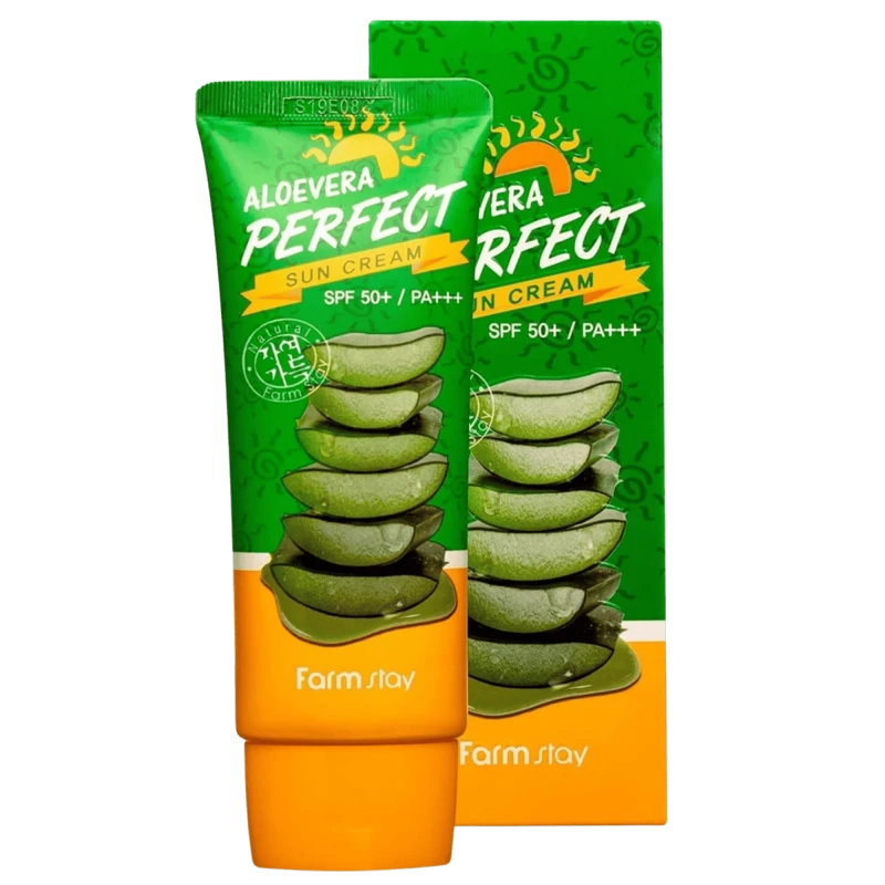 FARMSTAY Crema solara perfecta cu aloe vera ALOEVERA PERFECT SUN CREAM 70ml
