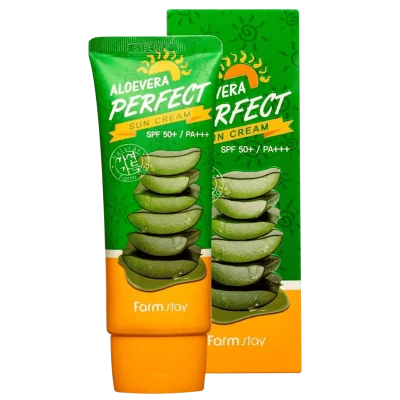FARMSTAY Солнцезащитный крем с алое SPF ALOEVERA PERFECT SUN CREAM 70 мл