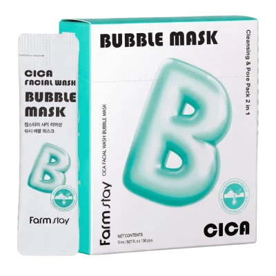 FARMSTAY Babble mask cu cica CICA FACIAL WASH BUBBLE MASK 20/5ml